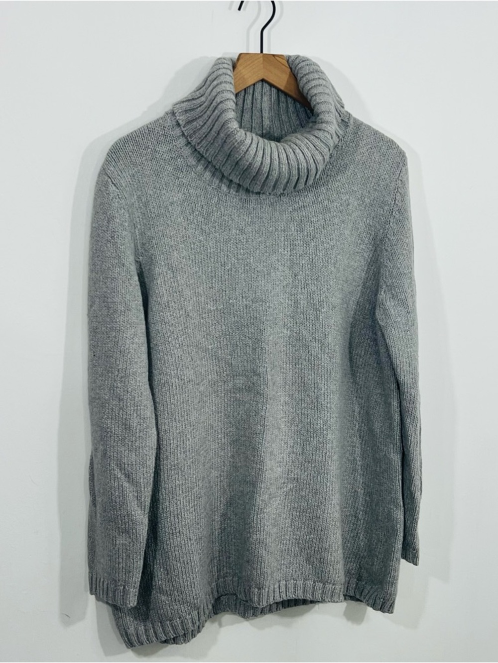 Lands' End Beautiful Thick Pullover Long Sleeve Knit Sweater Cowl Turtle Neck XL